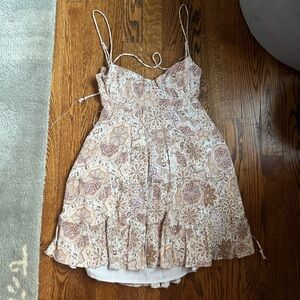 Golden and Brown Tie Dress